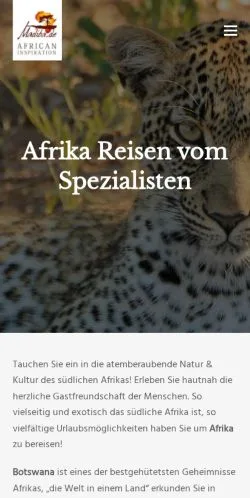 Podgląd witryny Madiba Afrika Reisen, medium z kraju Niemcy do artykułów sponsorowanych