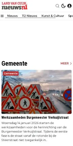 Anteprima del sito Land-Van-Cuijk Nieuws, media di Paesi Bassi per articoli sponsorizzati
