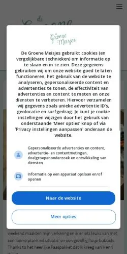 Podgląd witryny De Groene Meisjes -, medium z kraju Holandia do artykułów sponsorowanych