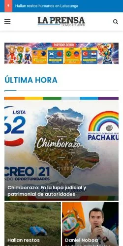 Preview of the La Prensa website, a media outlet in Spain for sponsored articles