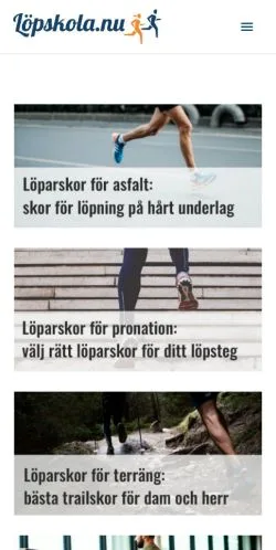 Anteprima del sito löpskola, media di Svezia per articoli sponsorizzati
