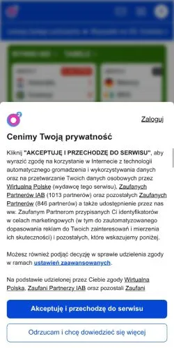 Forhåndsvisning av nettstedet O2, medium fra Polen for sponsede artikler