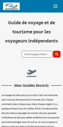 Anteprima del sito Maltetourisme, media di Francia per articoli sponsorizzati