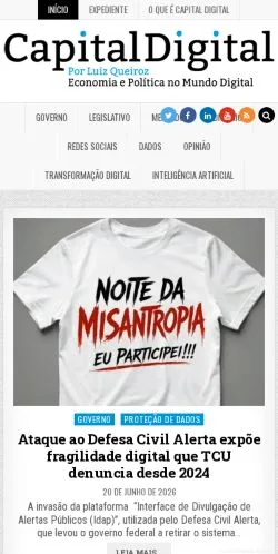 スポンサード記事向けのブラジルメディア、Capital Digitalのサイトプレビュー