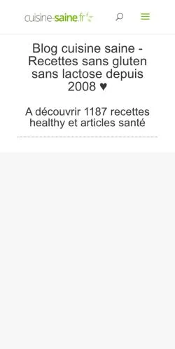 Anteprima del sito Cuisine Saine, media di Francia per articoli sponsorizzati