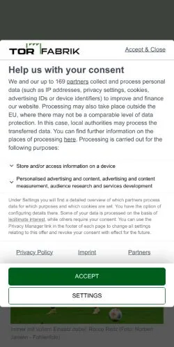 スポンサード記事向けのドイツメディア、Startseiteのサイトプレビュー