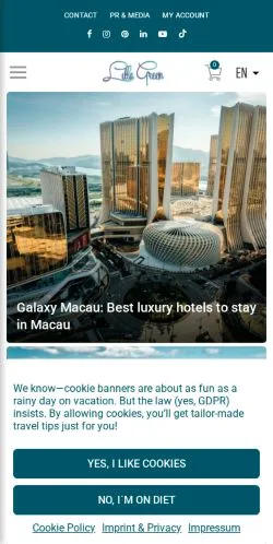 Forhåndsvisning af LillaGreen Travel Magazine, medie fra USA til sponsorerede artikler