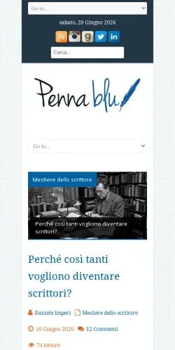 スポンサード記事向けのイタリアメディア、Penna Bluのサイトプレビュー
