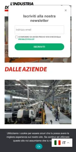 Podgląd witryny L'Industria Della Gomma, medium z kraju Włochy do artykułów sponsorowanych