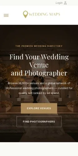 Forhåndsvisning av nettstedet Wedding Maps, medium fra USA for sponsede artikler