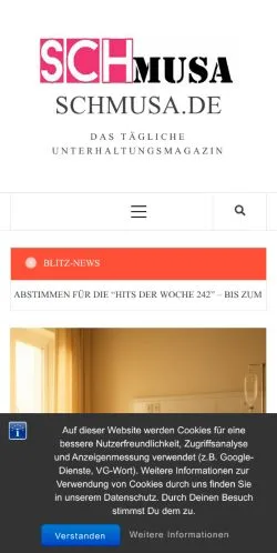 스폰서 기사용 독일 매체 Schmusa 사이트 미리보기