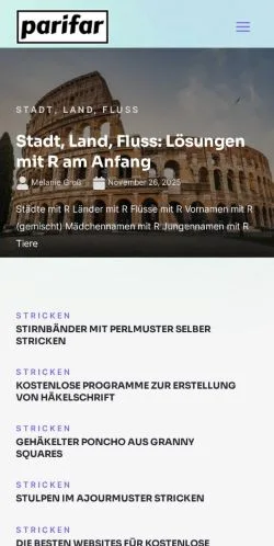 Aperçu du site parifar, média de Allemagne pour articles sponsorisés