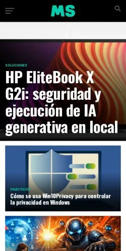 Vista previa del sitio MuySeguridad, medio de España para artículos patrocinados