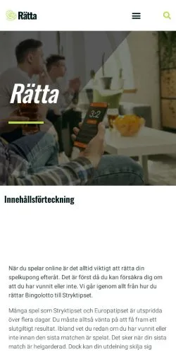 Anteprima del sito rätta.net, media di Svezia per articoli sponsorizzati