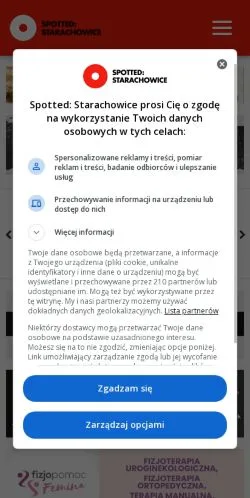 Vista previa del sitio Spotted Starachowice, medio de Polonia para artículos patrocinados
