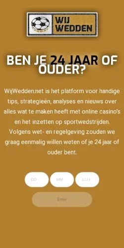 스폰서 기사용 네덜란드 매체 WijWedden leeftijdscheck 사이트 미리보기