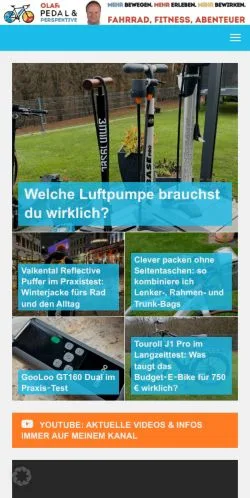 Podgląd witryny Olafs Pedal & Perspektive, medium z kraju Niemcy do artykułów sponsorowanych
