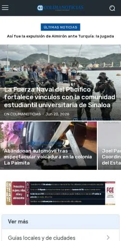 Podgląd witryny Colima Noticias, medium z kraju Meksyk do artykułów sponsorowanych
