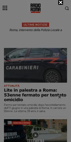 Anteprima del sito RadioRoma, media di Italia per articoli sponsorizzati