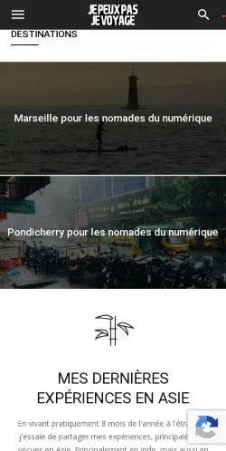 Anteprima del sito Voyager En Travaillant, media di Francia per articoli sponsorizzati