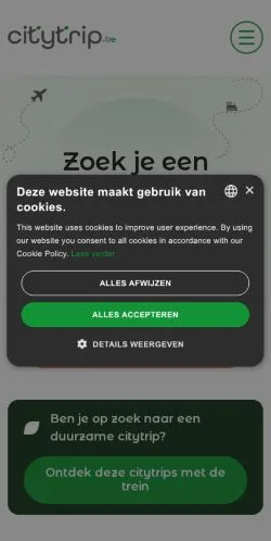 Podgląd witryny Citytrip, medium z kraju Belgia do artykułów sponsorowanych