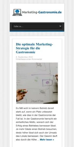 스폰서 기사용 독일 매체 Gastronomie Marketing Blog 사이트 미리보기