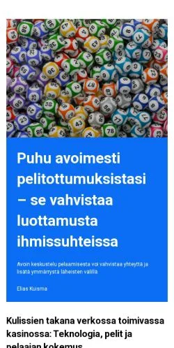 Anteprima del sito bingohall.fi, media di Finlandia per articoli sponsorizzati
