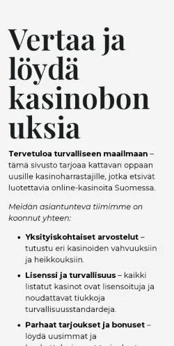Anteprima del sito kasinonpilvi.fi, media di Finlandia per articoli sponsorizzati
