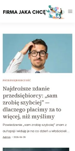 Anteprima del sito Firma Jaka Chcę, media di Polonia per articoli sponsorizzati