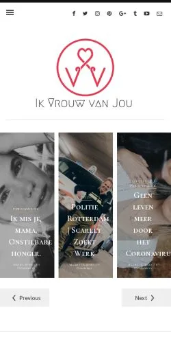 Podgląd witryny Ik Vrouw Van Jou, medium z kraju Holandia do artykułów sponsorowanych