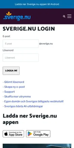 Podgląd witryny Sverige, medium z kraju Szwecja do artykułów sponsorowanych