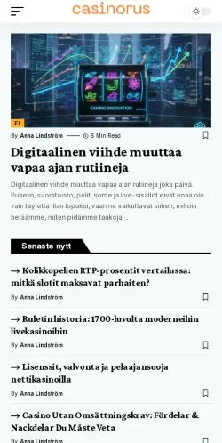 Podgląd witryny CasinoRus, medium z kraju Szwecja do artykułów sponsorowanych