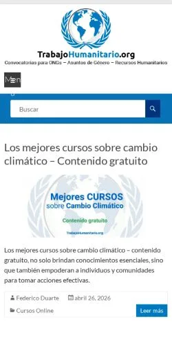 Anteprima del sito TrabajoHumanitario, media di Spagna per articoli sponsorizzati
