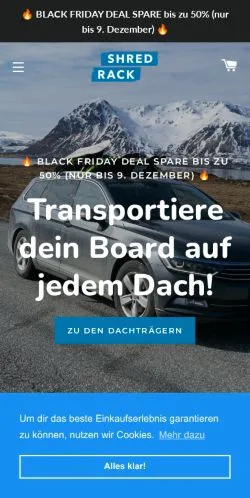 Forhåndsvisning av nettstedet ShredRack, medium fra Tyskland for sponsede artikler