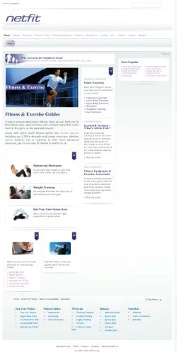 스폰서 기사용 영국 매체 Netfit Fitness 사이트 미리보기