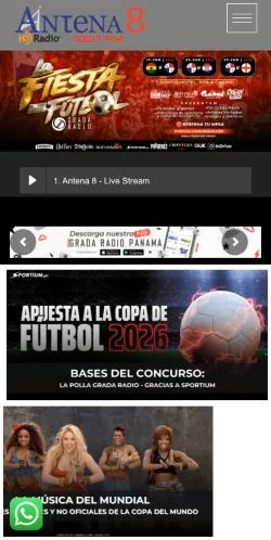 Preview of the Antena8 website, a media outlet in Spain for sponsored articles