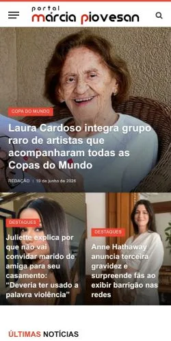 Aperçu du site Novidades, média de Brésil pour articles sponsorisés