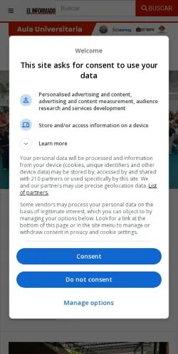 Vista previa del sitio El Informador, medio de Reino Unido para artículos patrocinados