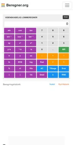 Voorbeeld van de site Beregner, medium uit Denemarken voor gesponsorde artikelen