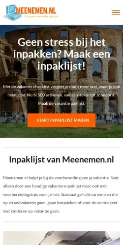 Anteprima del sito Meenemen, media di Paesi Bassi per articoli sponsorizzati