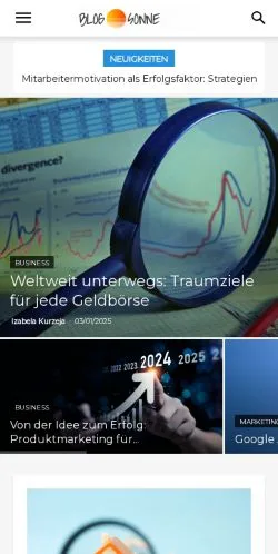Anteprima del sito Blogsonne Magazin, media di Germania per articoli sponsorizzati
