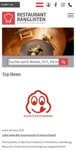Podgląd witryny Restaurant Ranglisten, medium z kraju Austria do artykułów sponsorowanych