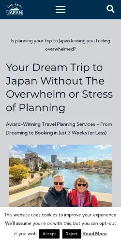 스폰서 기사용 영국 매체 The Real Japan 사이트 미리보기