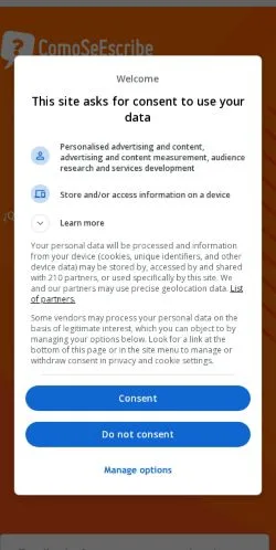 Anteprima del sito Como Se Escribe, media di Spagna per articoli sponsorizzati