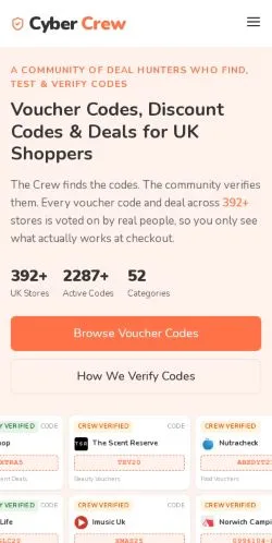 スポンサード記事向けのイギリスメディア、CyberCrewのサイトプレビュー