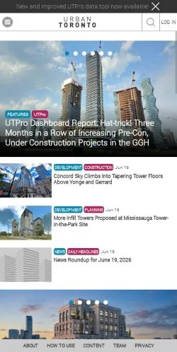 Anteprima del sito UrbanToronto, media di Canada per articoli sponsorizzati