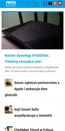 Preview of the Mój Mac website, a media outlet in Poland for sponsored articles