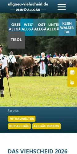 Podgląd witryny Allgäu Viehscheid, medium z kraju Niemcy do artykułów sponsorowanych