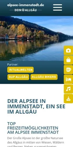 Anteprima del sito Alpsee Allgäu, media di Germania per articoli sponsorizzati