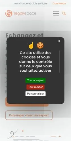 Anteprima del sito LegalySpace, media di Francia per articoli sponsorizzati